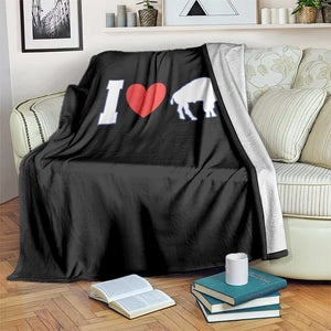 Vintage Buffalo Throw Blanket American I Love Bison TS10 Print Your Wear