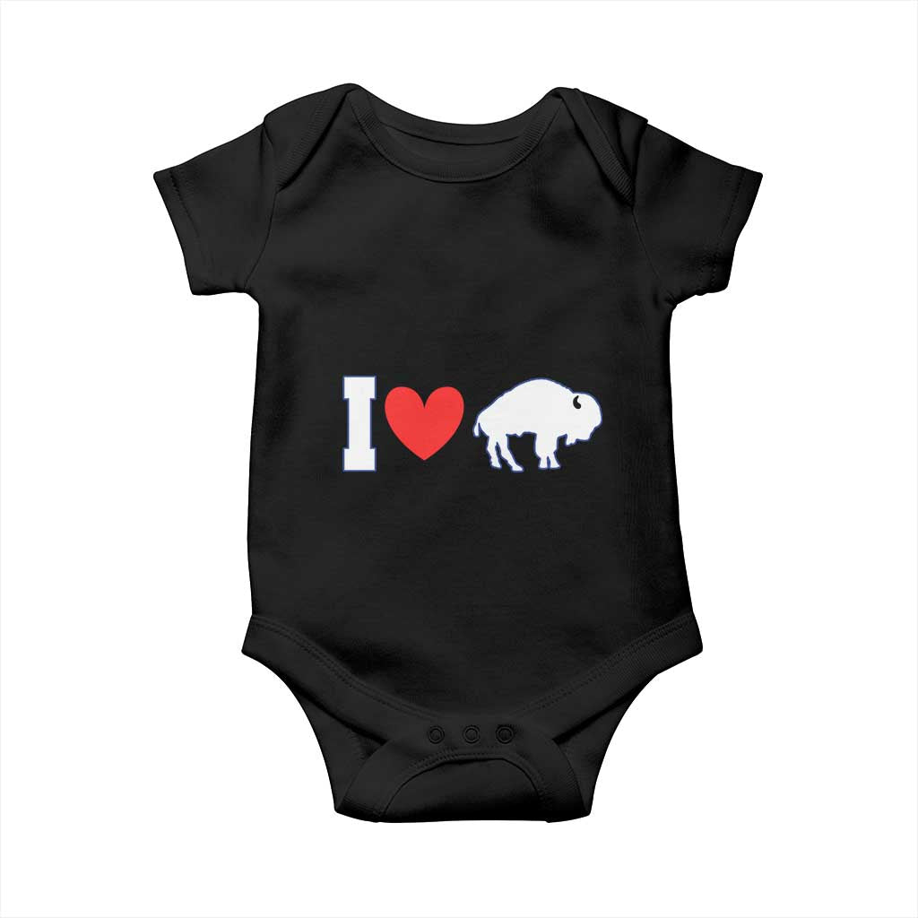 Vintage BF Baby Onesie American I Love Bison TS10 Black Print Your Wear
