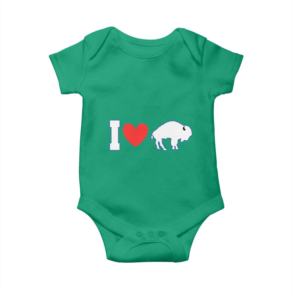 Vintage Buffalo Baby Onesie American I Love Bison TS10 Irish Green Print Your Wear