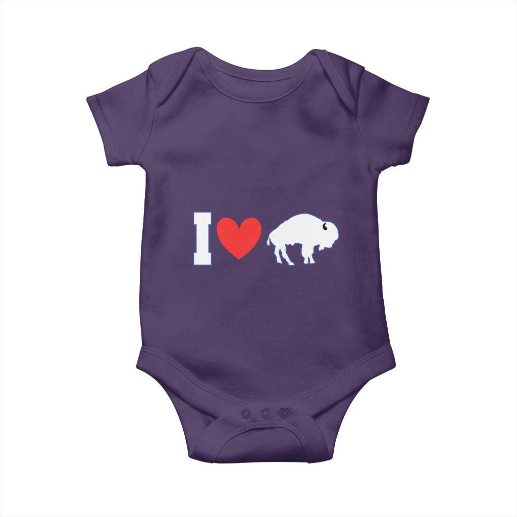 Vintage Buffalo Baby Onesie American I Love Bison TS10 Purple Print Your Wear