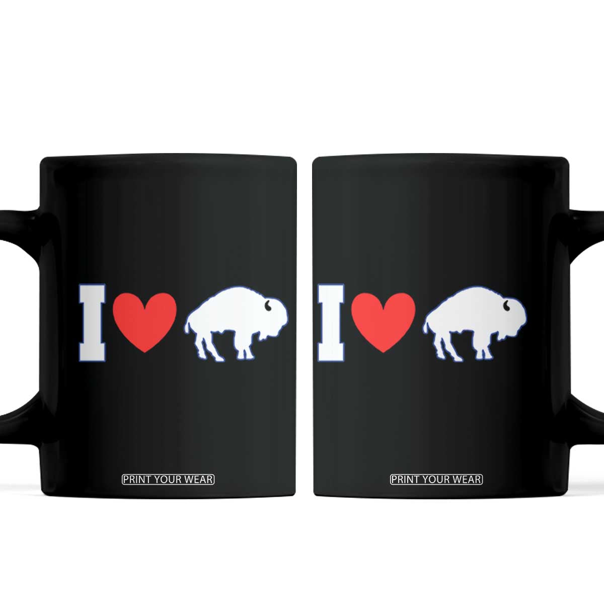 Vintage Buffalo Coffee Mug American I Love Bison TS10 Black Print Your Wear
