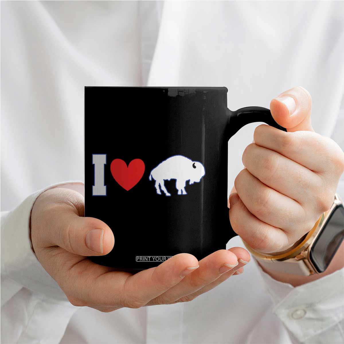 Vintage BF Coffee Mug American I Love Bison TS10 Print Your Wear