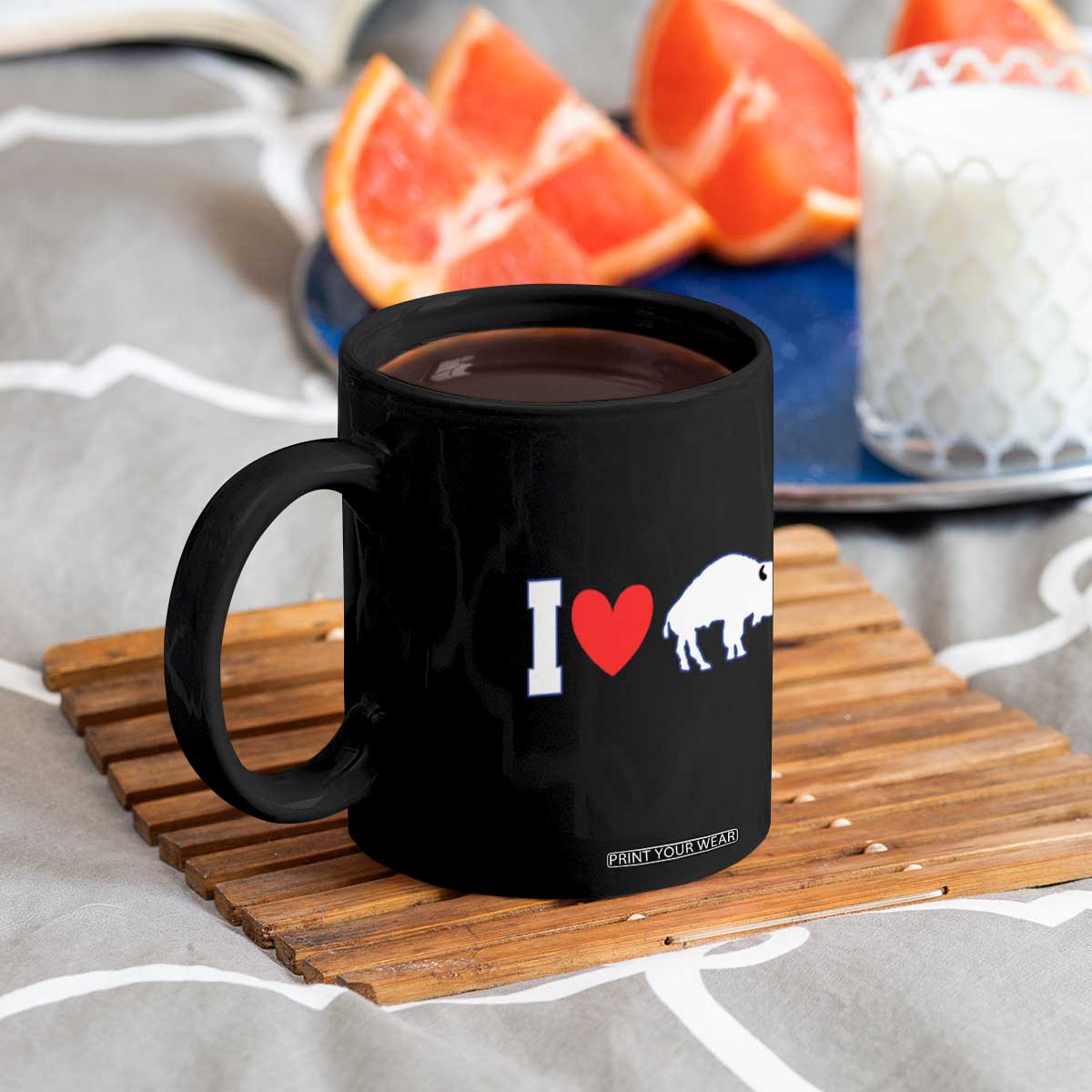 Vintage BF Coffee Mug American I Love Bison TS10 Print Your Wear