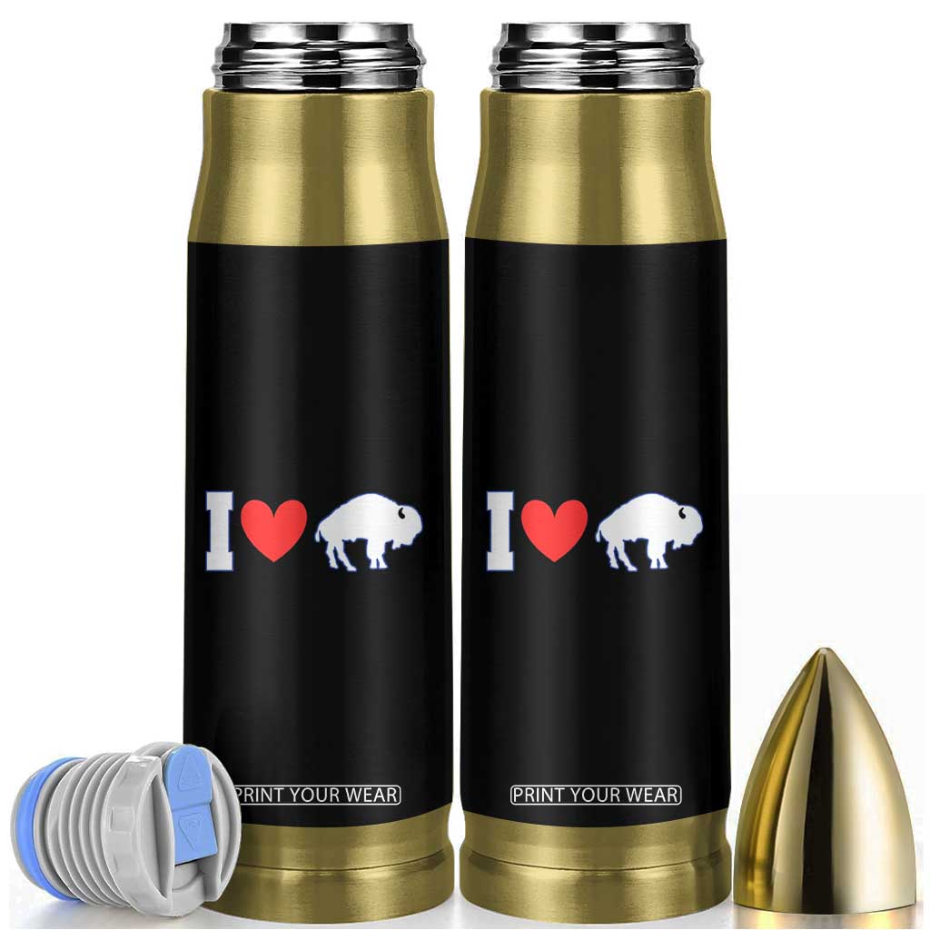 Vintage BF Bullet Tumbler American I Love Bison TS10 Black Print Your Wear