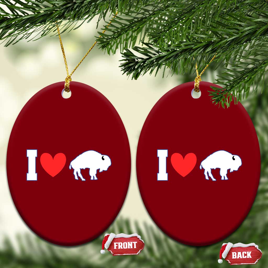 Vintage BF Ceramic Ornament American I Love Bison TS10 Print Your Wear