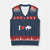 Vintage Buffalo V-Neck Knit Sweater Vest American I Love Bison TS10 Navy Red Print Your Wear