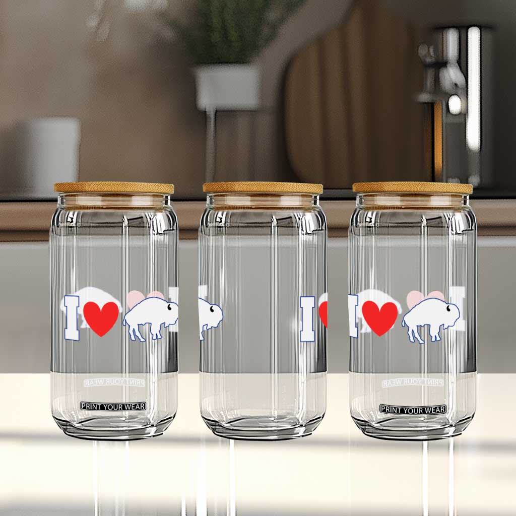 Vintage Buffalo Glass Can American I Love Bison TS10 Print Your Wear