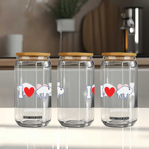 Vintage Buffalo Glass Can American I Love Bison TS10 Print Your Wear