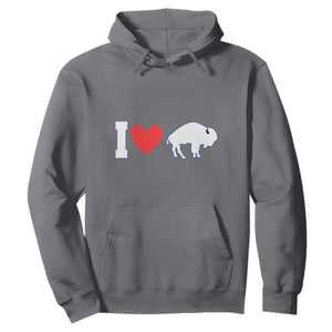 Vintage BF Hoodie American I Love Bison TS10 Charcoal Print Your Wear