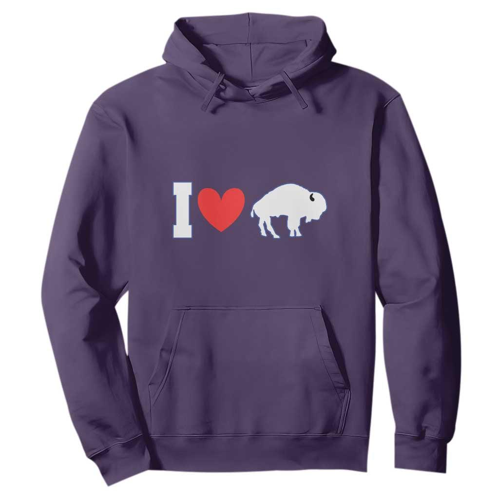 Vintage Buffalo Hoodie American I Love Bison TS10 Purple Print Your Wear