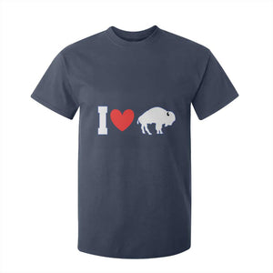 Vintage BF T Shirt For Kid American I Love Bison TS10 Navy Print Your Wear