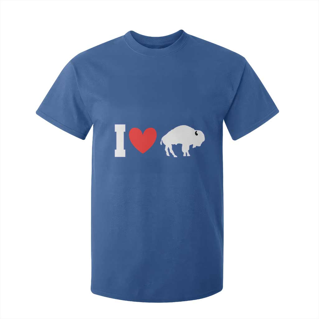 Vintage BF T Shirt For Kid American I Love Bison TS10 Royal Blue Print Your Wear