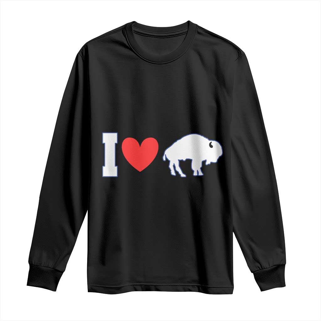 Vintage Buffalo Long Sleeve Shirt American I Love Bison TS10 Black Print Your Wear
