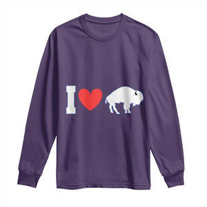 Vintage Buffalo Long Sleeve Shirt American I Love Bison TS10 Purple Print Your Wear