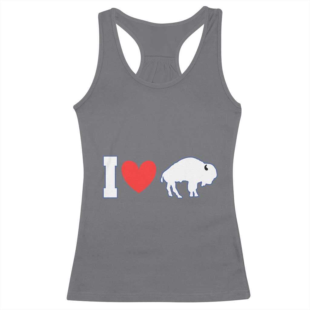 Vintage BF Racerback Tank Top American I Love Bison TS10 Charcoal Print Your Wear