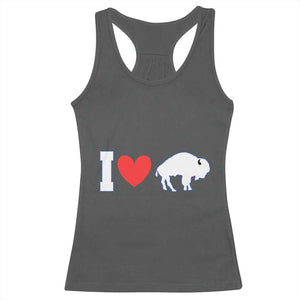 Vintage Buffalo Racerback Tank Top American I Love Bison TS10 Dark Heather Print Your Wear