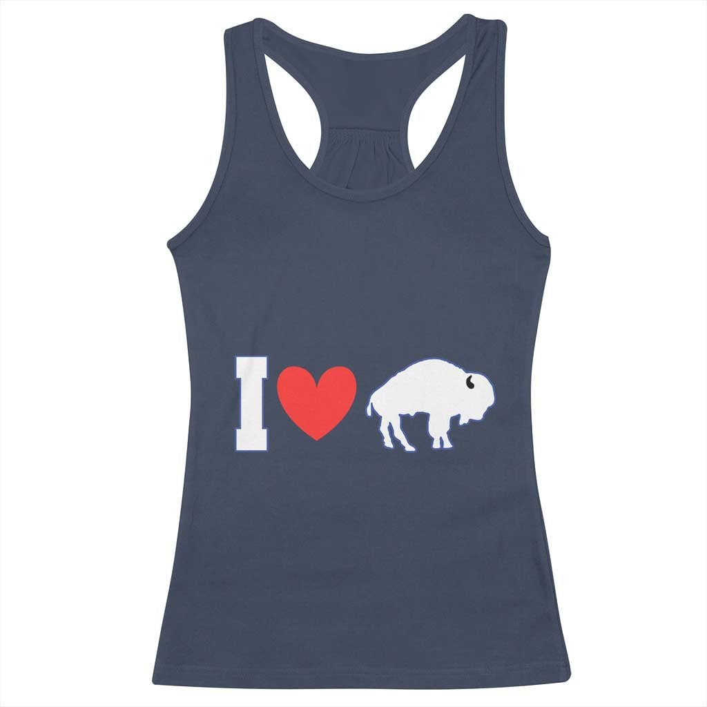 Vintage Buffalo Racerback Tank Top American I Love Bison TS10 Navy Print Your Wear