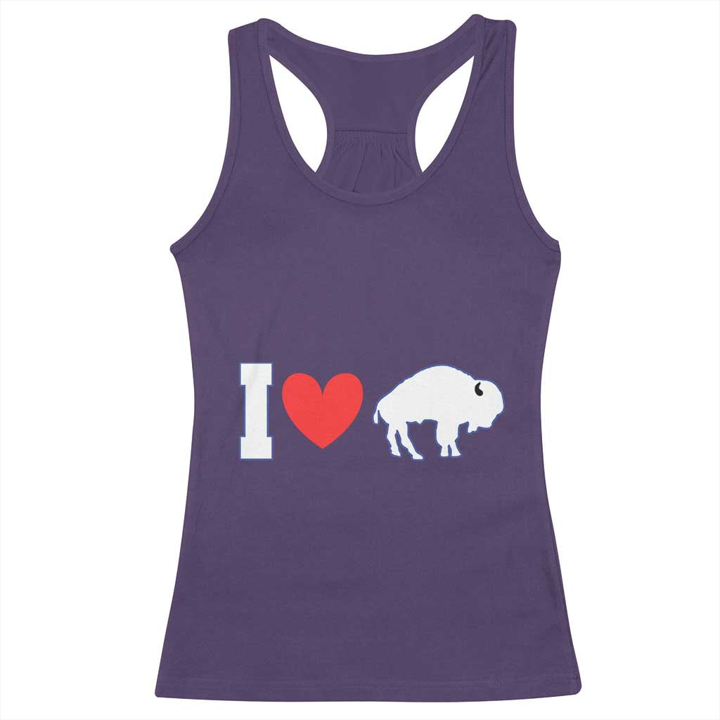 Vintage BF Racerback Tank Top American I Love Bison TS10 Purple Print Your Wear