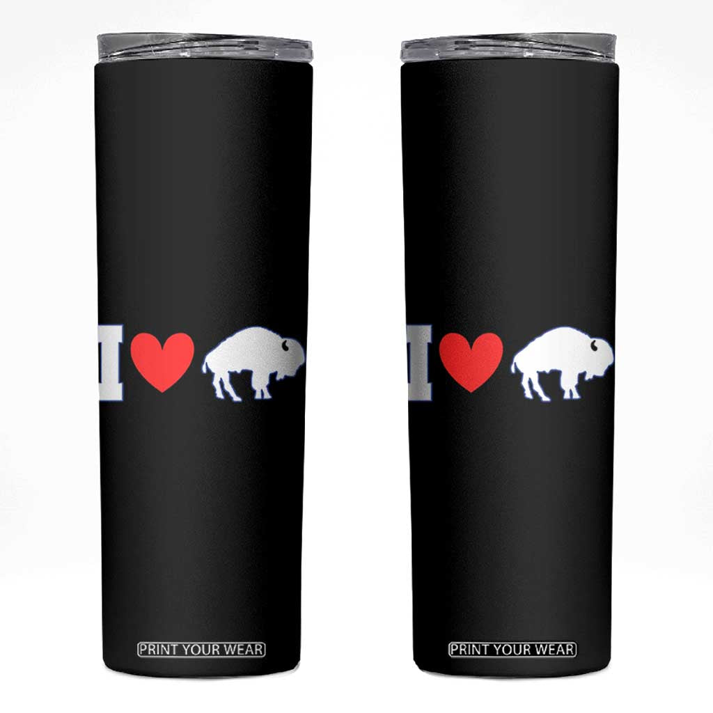 Vintage BF Skinny Tumbler American I Love Bison TS10 Black Print Your Wear
