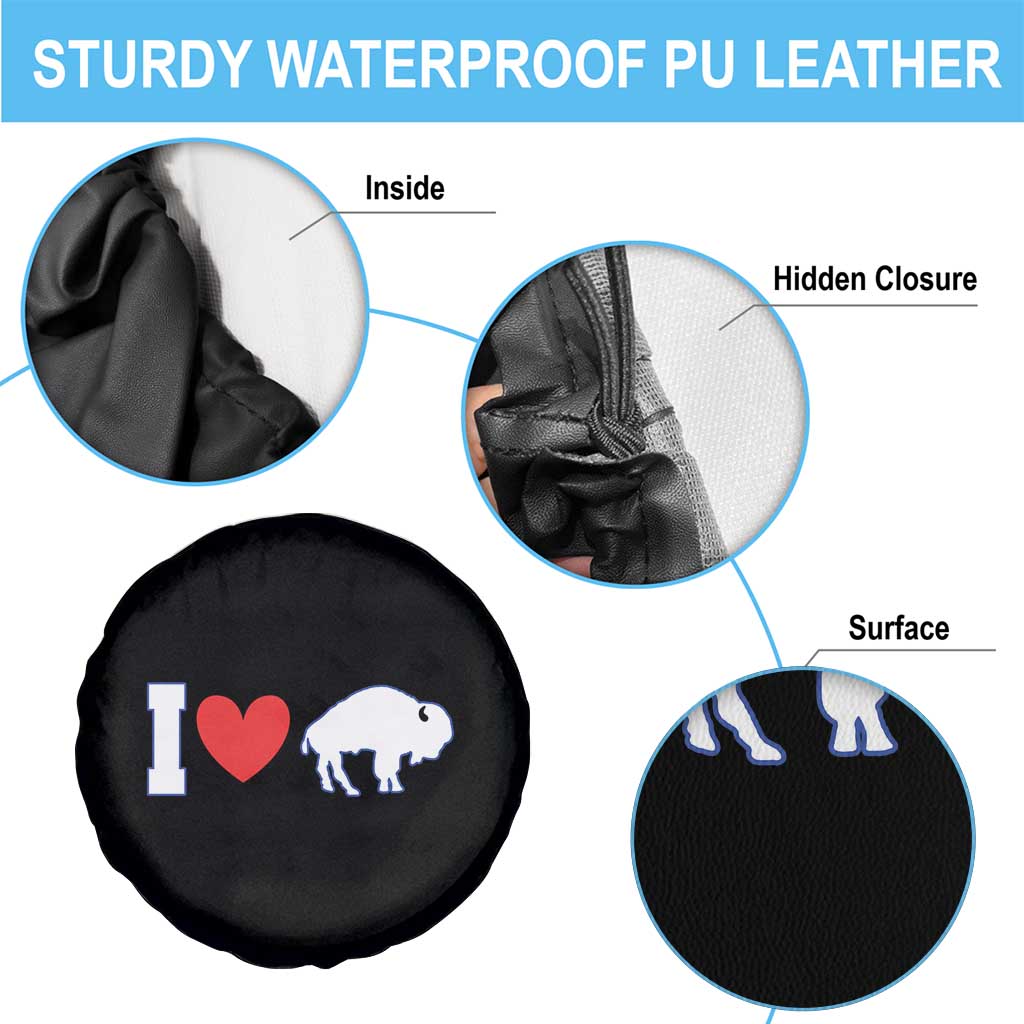 Vintage Buffalo Spare Tire Cover American I Love Bison TS10 Print Your Wear