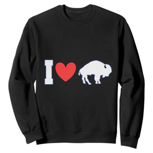 Vintage Buffalo Sweatshirt American I Love Bison TS10 Black Print Your Wear