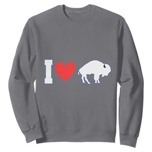 Vintage Buffalo Sweatshirt American I Love Bison TS10 Charcoal Print Your Wear