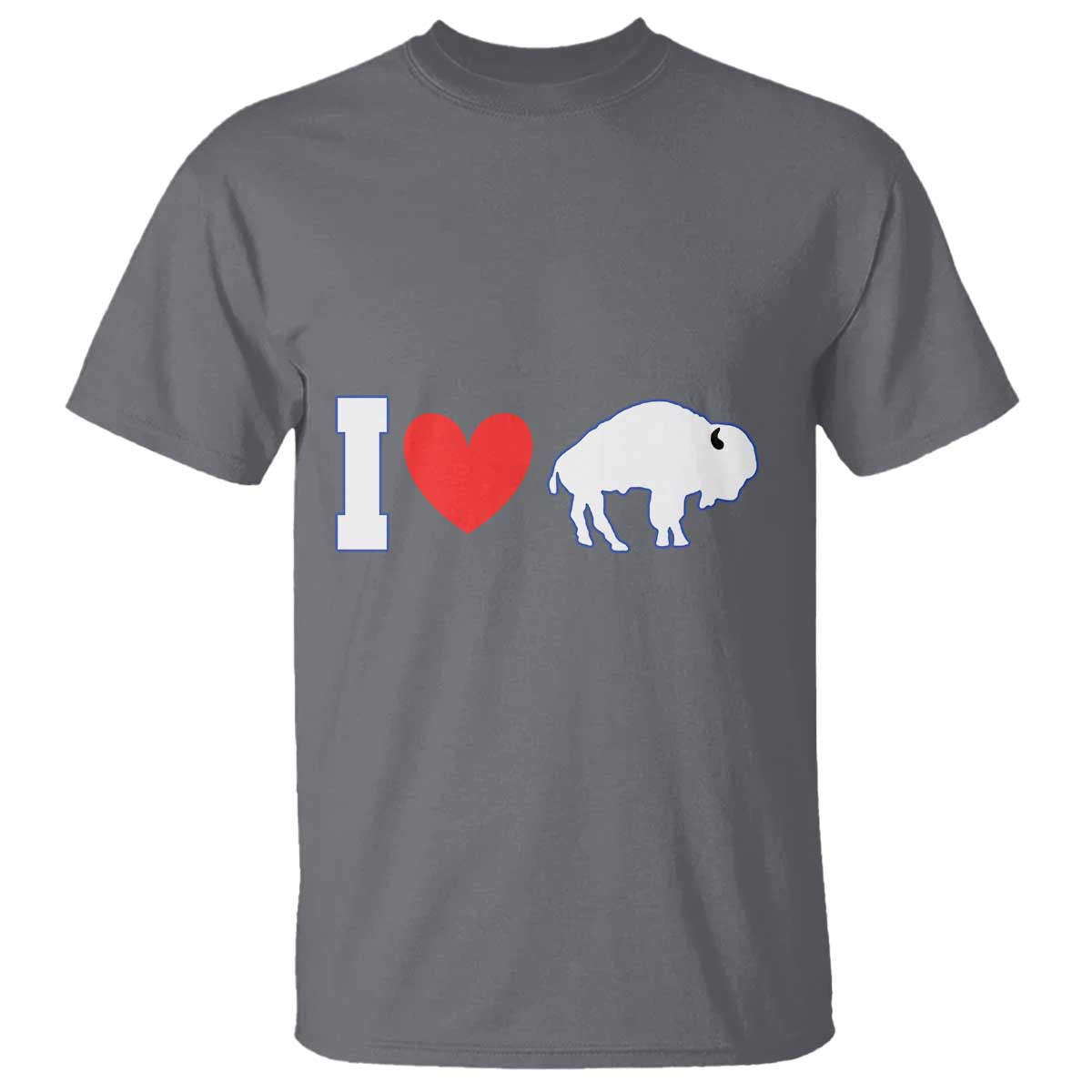 Vintage Buffalo T Shirt American I Love Bison TS10 Charcoal Print Your Wear