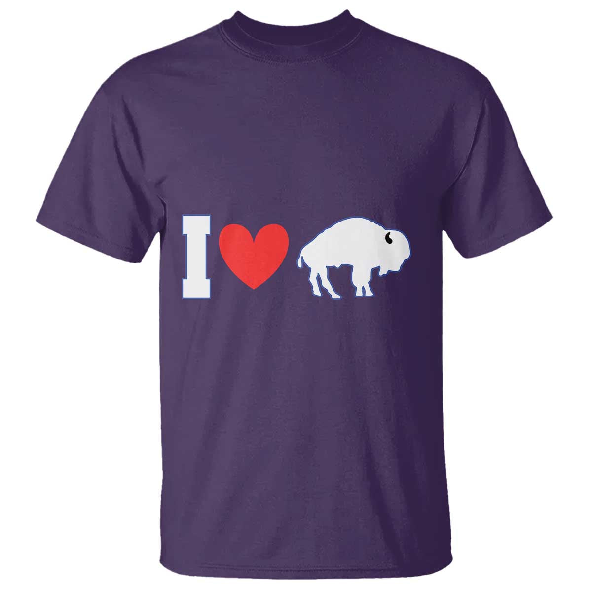 Vintage BF T Shirt American I Love Bison TS10 Purple Print Your Wear