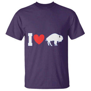 Vintage BF T Shirt American I Love Bison TS10 Purple Print Your Wear