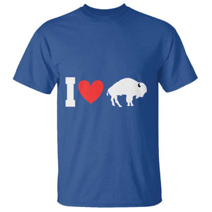 Vintage BF T Shirt American I Love Bison TS10 Royal Blue Print Your Wear