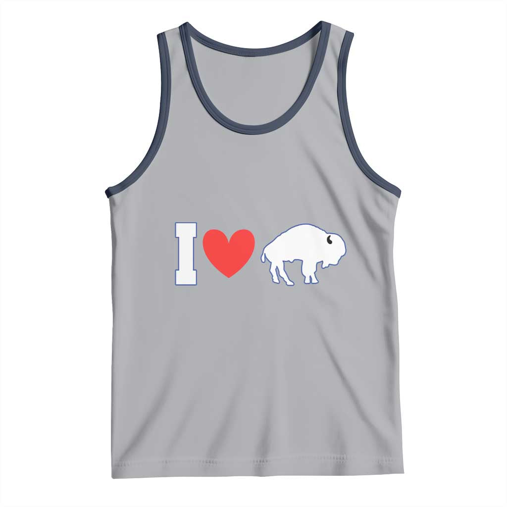 Vintage Buffalo Tank Top American I Love Bison TS10 Athletic Heather Navy Print Your Wear