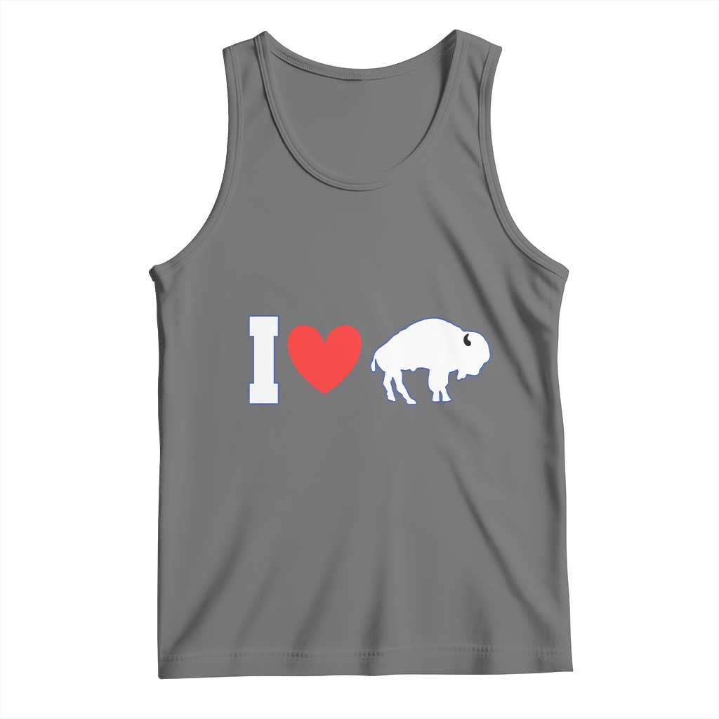 Vintage Buffalo Tank Top American I Love Bison TS10 Black Heather Print Your Wear