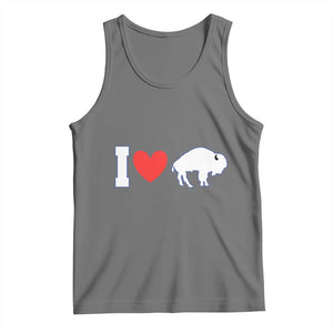 Vintage Buffalo Tank Top American I Love Bison TS10 Black Heather Print Your Wear