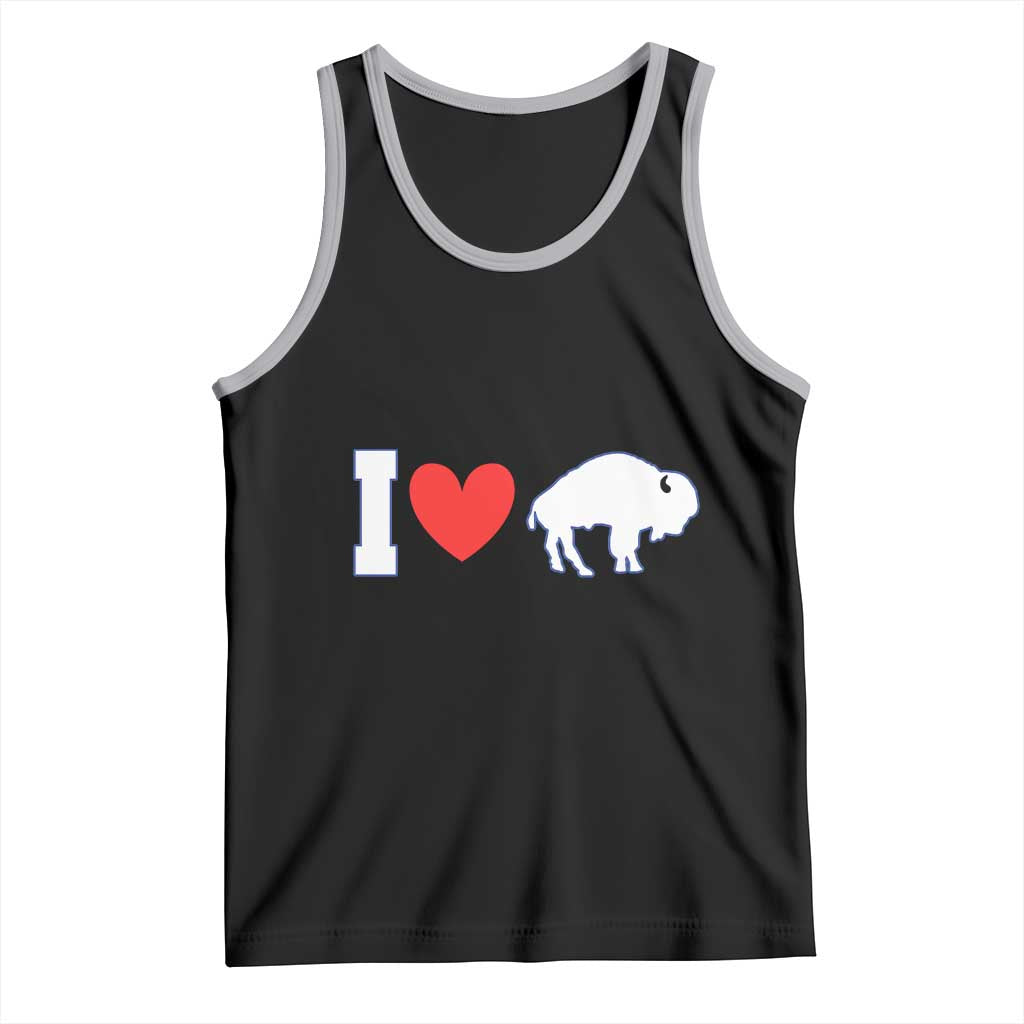 Vintage BF Tank Top American I Love Bison TS10 Black Athletic Heather Print Your Wear