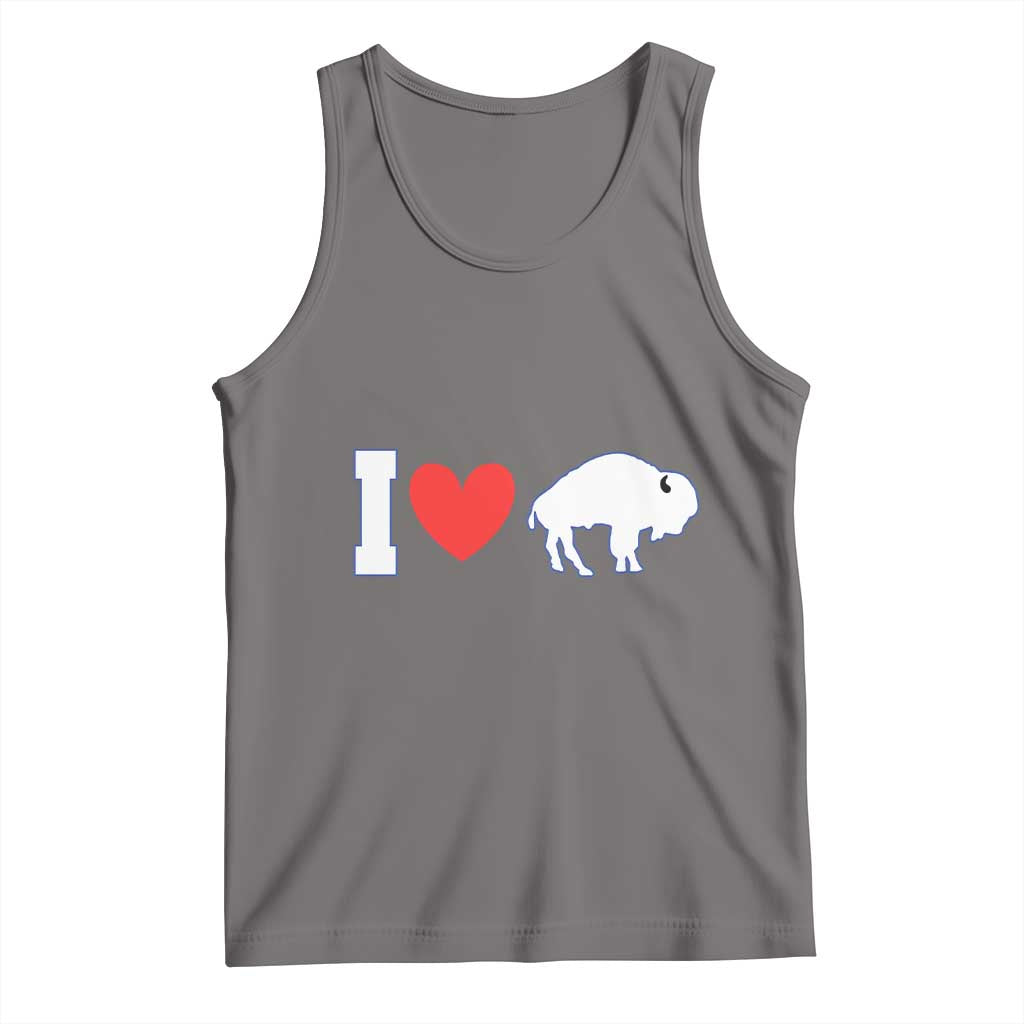 Vintage Buffalo Tank Top American I Love Bison TS10 Deep Heather Print Your Wear