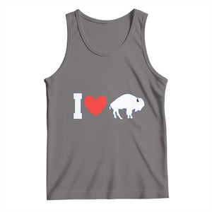 Vintage Buffalo Tank Top American I Love Bison TS10 Deep Heather Print Your Wear