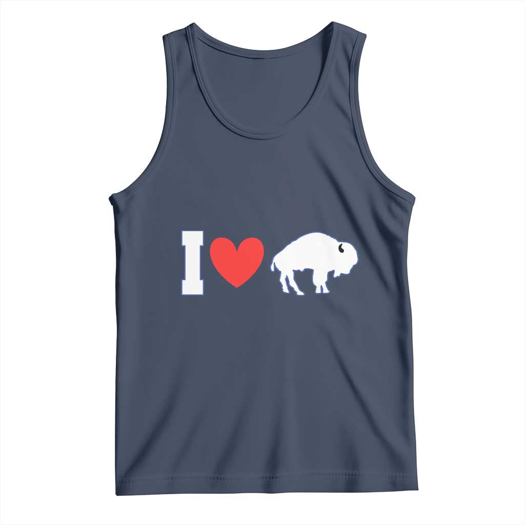 Vintage Buffalo Tank Top American I Love Bison TS10 Navy Print Your Wear