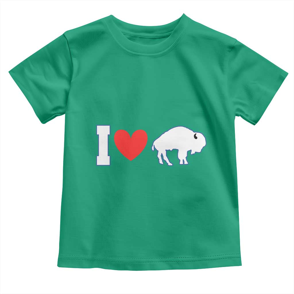 Vintage BF Toddler T Shirt American I Love Bison TS10 Irish Green Print Your Wear