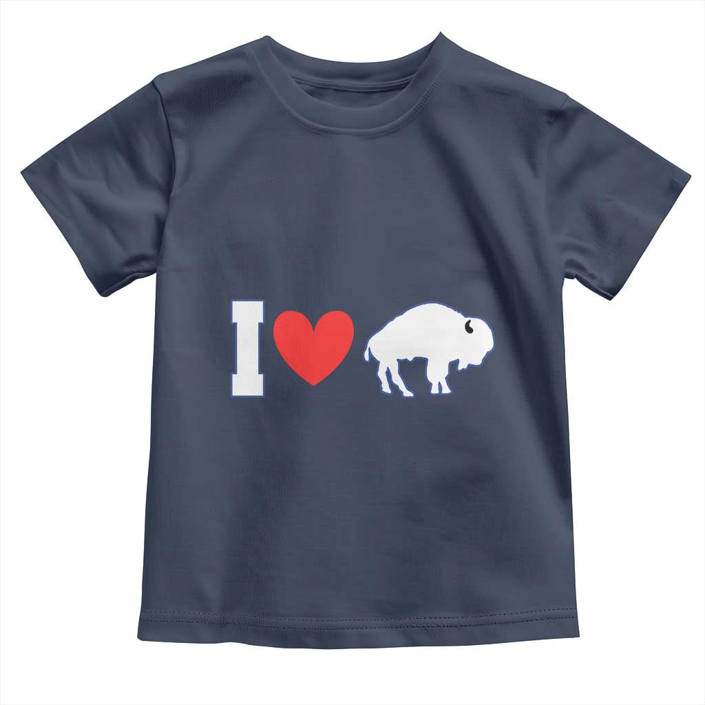 Vintage Buffalo Toddler T Shirt American I Love Bison TS10 Navy Print Your Wear