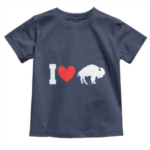 Vintage Buffalo Toddler T Shirt American I Love Bison TS10 Navy Print Your Wear