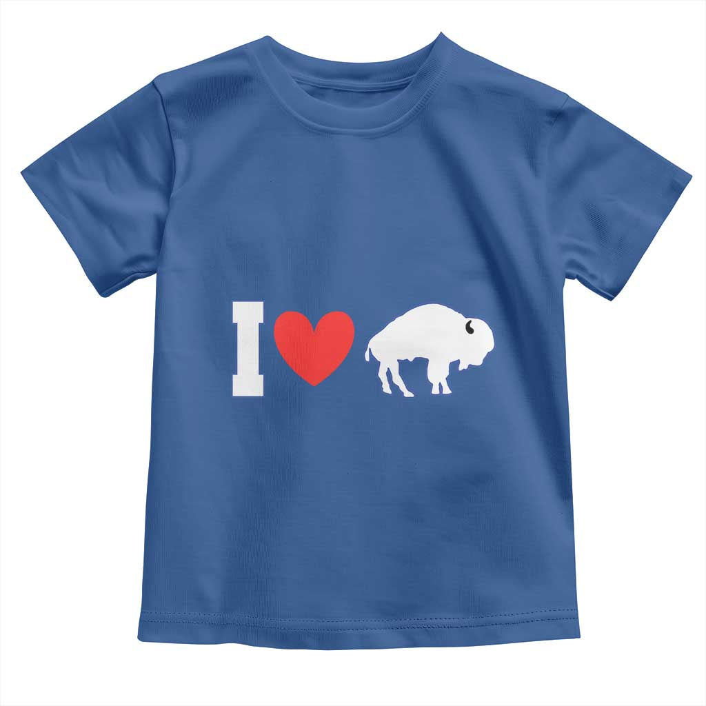 Vintage Buffalo Toddler T Shirt American I Love Bison TS10 Royal Blue Print Your Wear