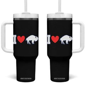 Vintage Buffalo Tumbler With Handle American I Love Bison TS10 One Size: 40 oz Black Print Your Wear