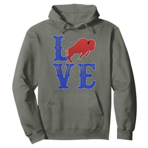 Let's Go BFB Hoodie WNY Pride Mafia Gift Wild American Bison Lovers TS10 Military Green Print Your Wear