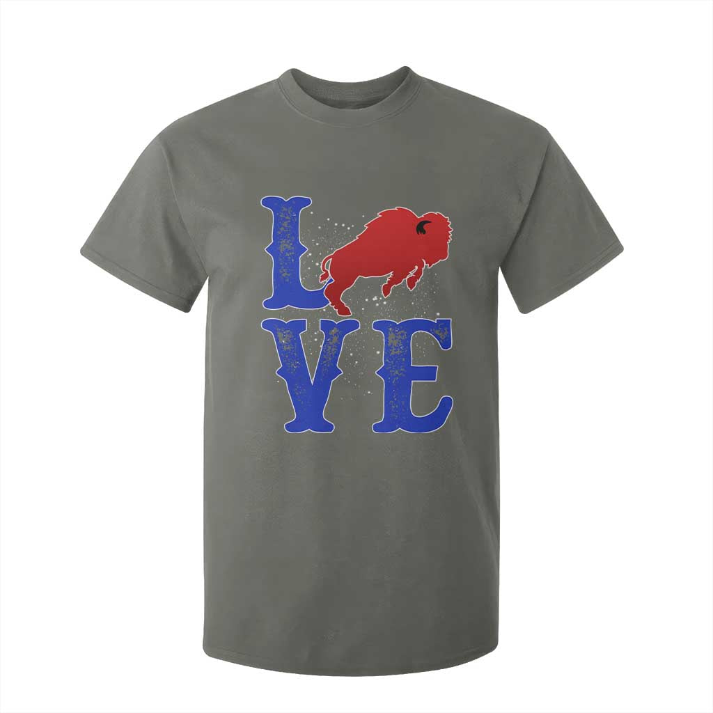 Let's Go Buffalo T Shirt For Kid WNY Pride Mafia Gift Wild American Bison Lovers TS10 Military Green Print Your Wear