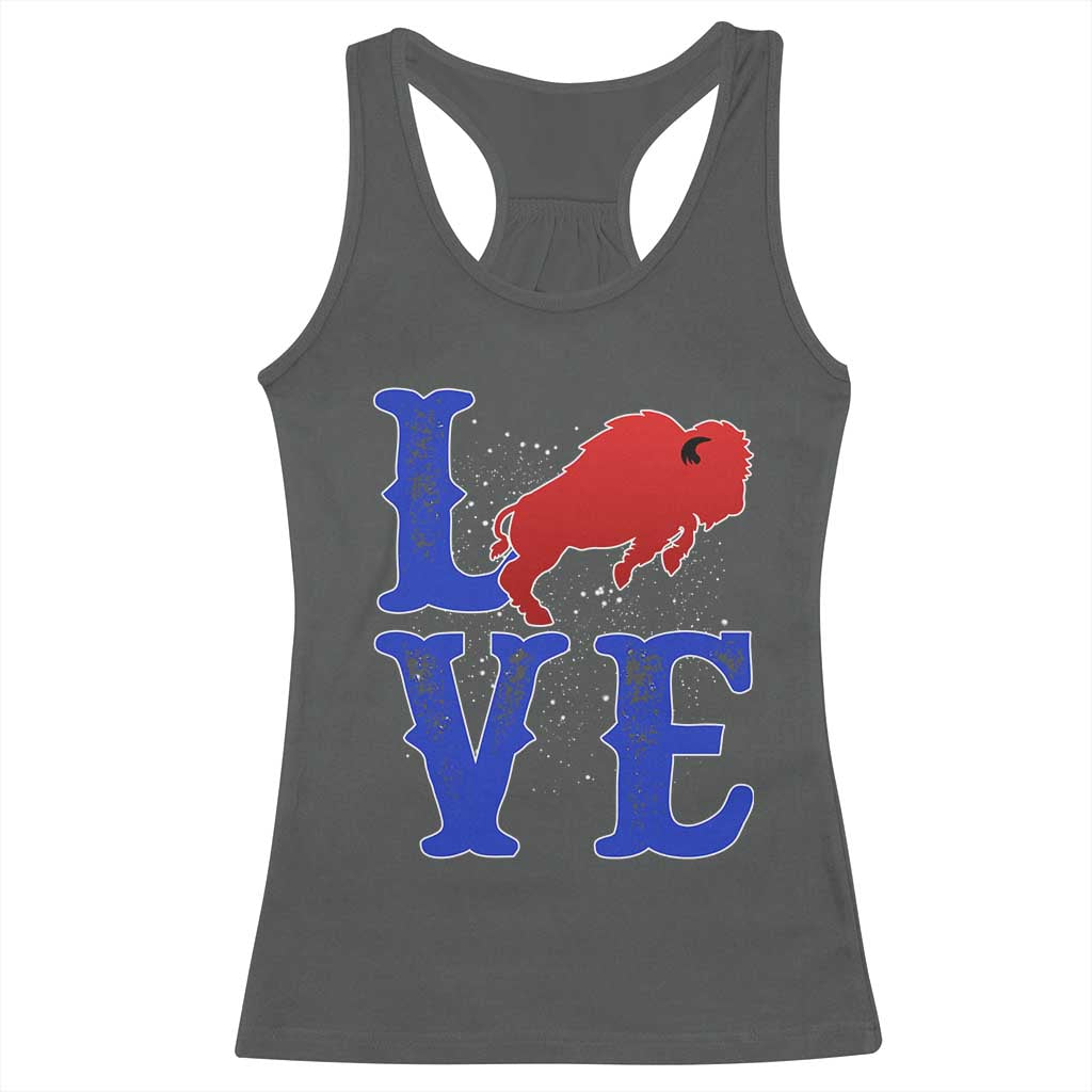 Let's Go BFB Racerback Tank Top WNY Pride Mafia Gift Wild American Bison Lovers TS10 Dark Heather Print Your Wear