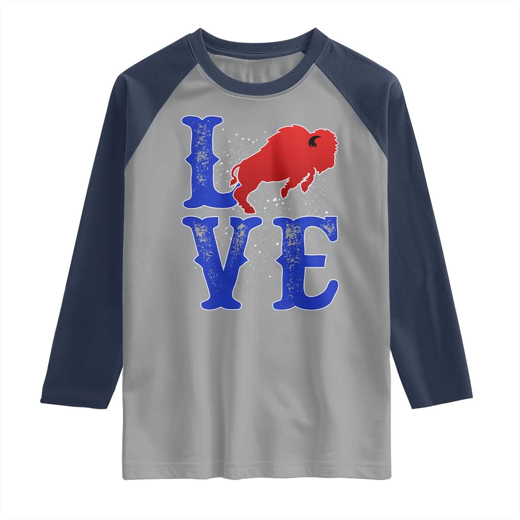 Let's Go BFB Raglan Shirt WNY Pride Mafia Gift Wild American Bison Lovers TS10 Sport Gray Navy Print Your Wear