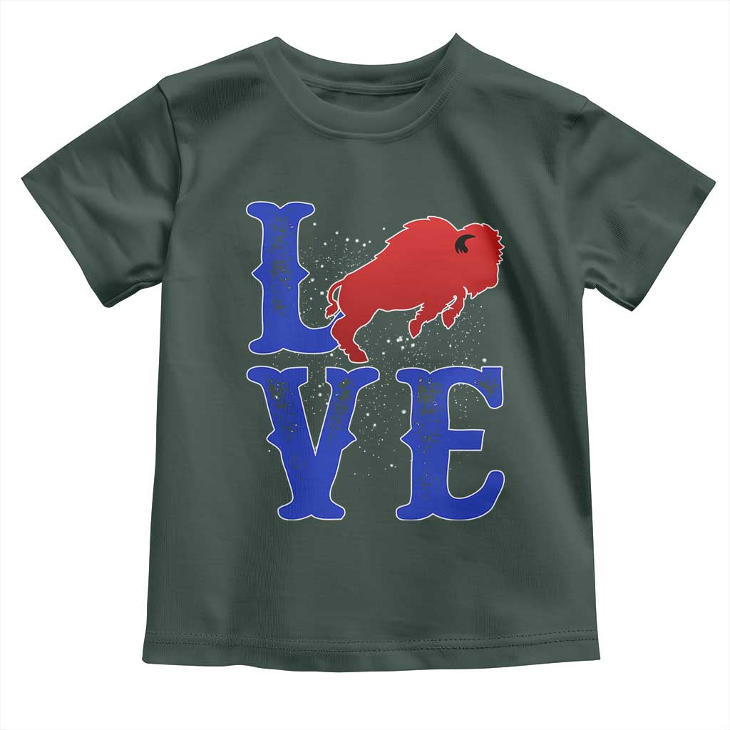 Let's Go BFB Toddler T Shirt WNY Pride Mafia Gift Wild American Bison Lovers TS10 Dark Forest Green Print Your Wear