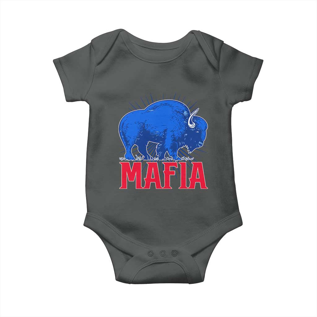 Let's Go BFB Baby Onesie Funny Mafia Gift WNY Pride TS10 Dark Heather Print Your Wear