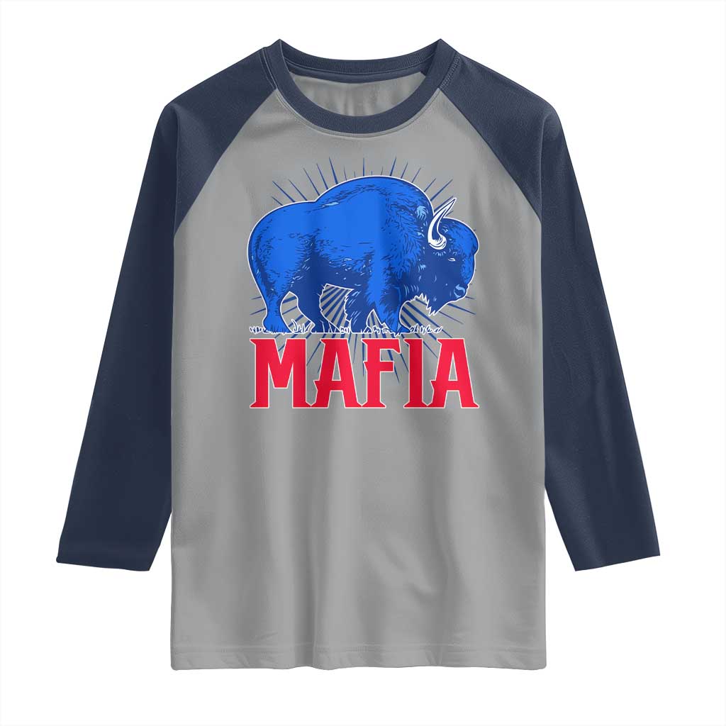 Let's Go BFB Raglan Shirt Funny Mafia Gift WNY Pride TS10 Sport Gray Navy Print Your Wear