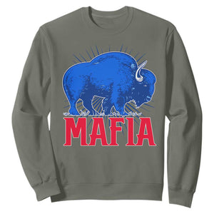 Let's Go Buffalo Sweatshirt Funny Mafia Gift WNY Pride TS10 Military Green Print Your Wear